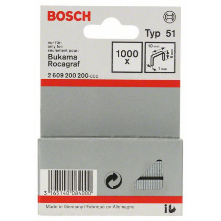 2609200200 Agrafe à fil plat de type 51 Accessoire Bosch pro outils