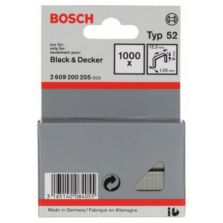 2609200205 Agrafe à fil plat de type 52 Accessoire Bosch pro outils