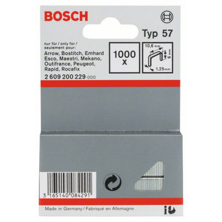 2609200229 Agrafe à fil plat de type 57 Accessoire Bosch pro outils