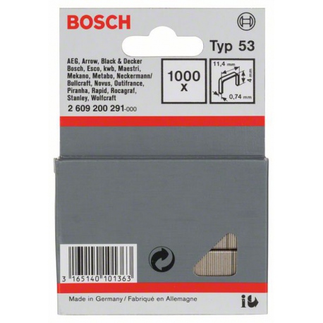 2609200291 Agrafe à fil fin de type 53 Accessoire Bosch pro outils