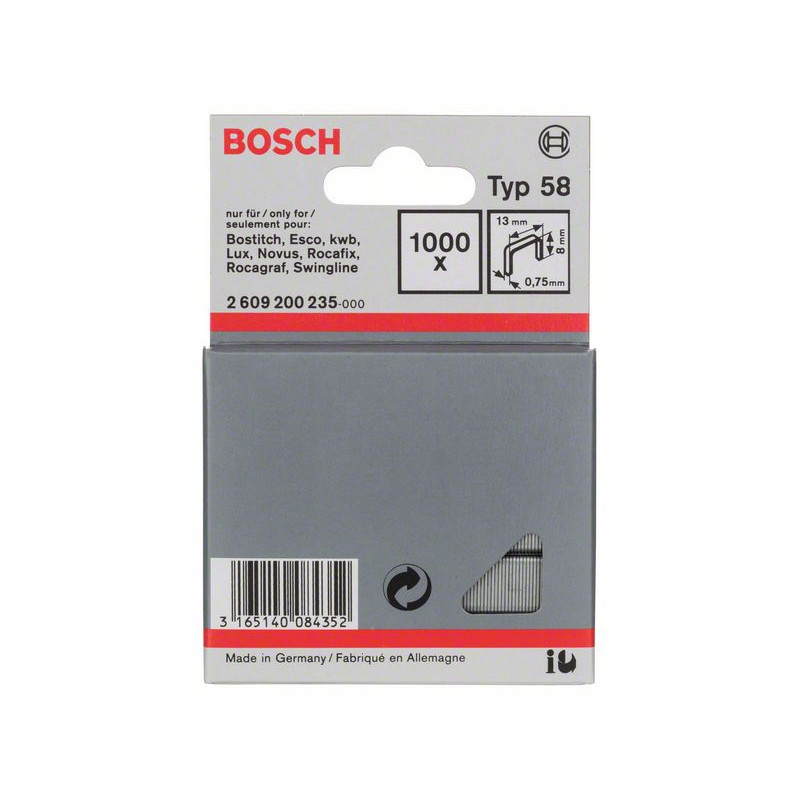 2609200235 Agrafe à fil fin de type 58 Accessoire Bosch pro outils