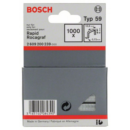 2609200239 Agrafe à fil fin de type 59 Accessoire Bosch pro outils