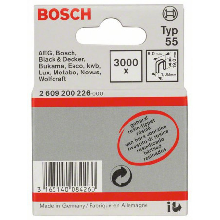 2609200226 Agrafe à dos étroit type 55 résinée Accessoire Bosch pro outils
