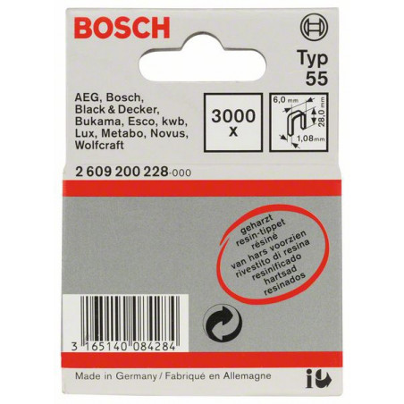 2609200228 Agrafe à dos étroit type 55 résinée Accessoire Bosch pro outils