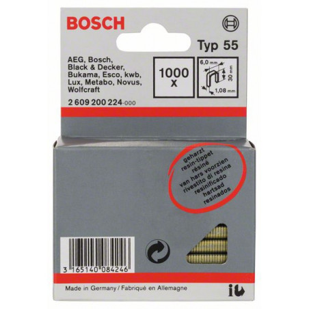 2609200224 Agrafe à dos étroit type 55 résinée Accessoire Bosch pro outils