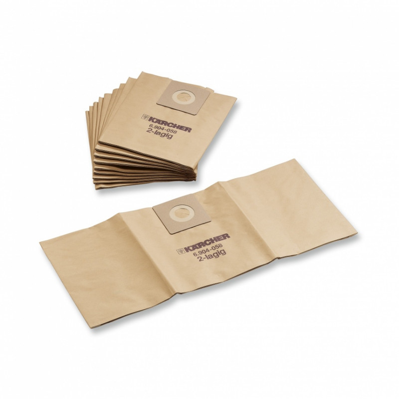 Sacs filtrants en papier (x5) Karcher 6.904-259.0