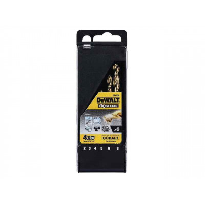 Coffret plastique 6 forets métal EXTREME Cobalt HSS-CO Dewalt | DT4956