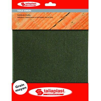 4 FEUILLES EMERI 180X280MM GRAIN 1 TALIAPLAST | 402032