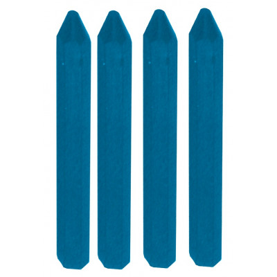 BLISTER DE 4 CRAIES BLEUES HEXAGONALES L.120MM TALIAPLAST | 400966