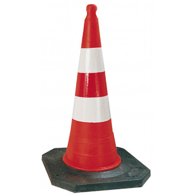 CONE PLASTIQUE FLUO 100CM RETRO C2 PIED CAOUT. 8,5KG TALIAPLAST | 520804