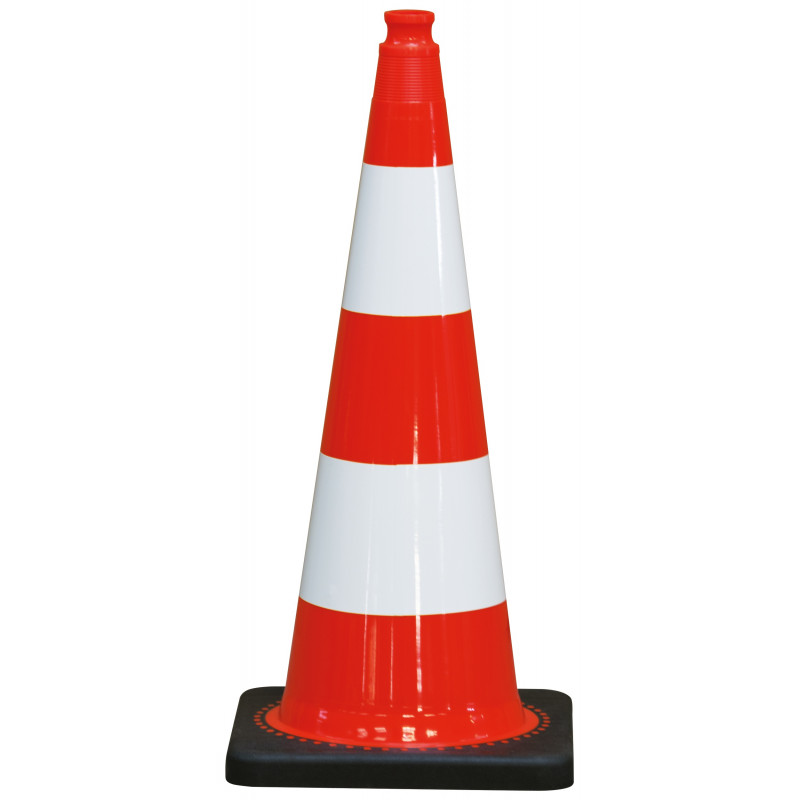 CONE PLASTIQUE FLUO 75CM PVC PIED CAOUTCHOUC 3,500 KG TALIAPLAST | 520303