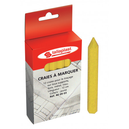 CRAIE JAUNE HEXAGONALE L.120MM TALIAPLAST | 400903