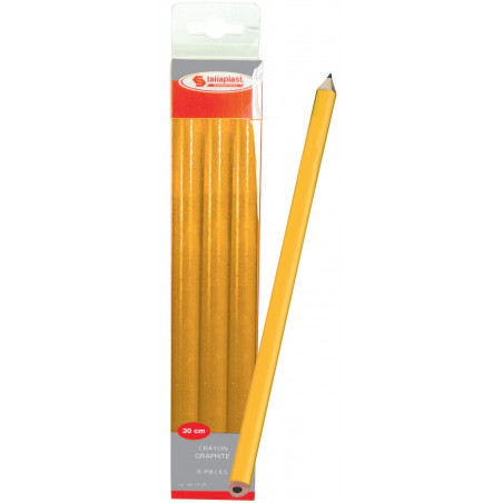 CRAYON GRAPHITE JAUNE 30CM TALIAPLAST | 401005