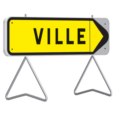 KD21a 1000X300 T1 DEVIATION VERS "VILLE" FLECH.AMOVIBLE TALIAPLAST | 526018