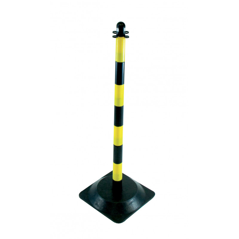 POTEAU DE SUPPORT (H90CM) LEST (2,800KG) JAUNE/NOIR TALIAPLAST | 530302