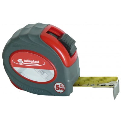 QUINTUPLE METRE BOITIER ROUGE BI-MATIERE 25MM TALIAPLAST | 490702