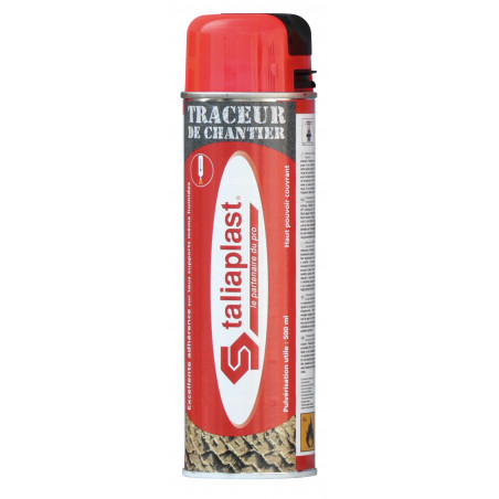 TRACEUR DE CHANTIER 500ML ROUGE FLUO TALIAPLAST | 521006