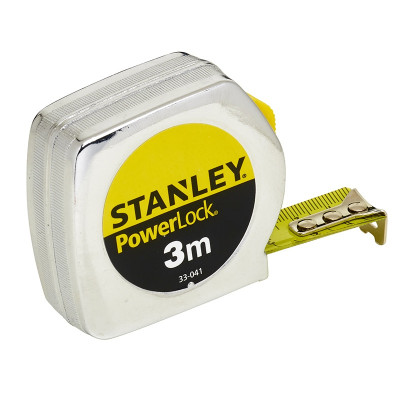 MÈTRE A RUBAN MESURE 3M X 12,7MM POWERLOCK CLASSIC METAL STANLEY 0-33-218
