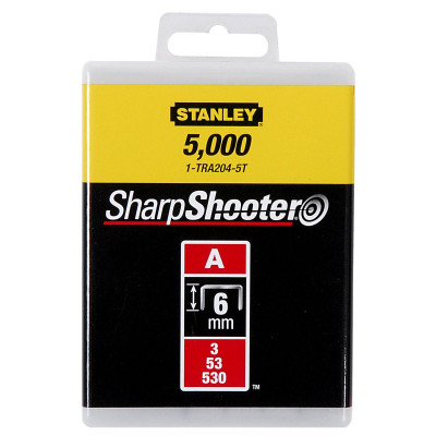 AGRAFES 10MM TYPE A - BOITE DE 1000 PIÈCES - STANLEY | 1-TRA206T