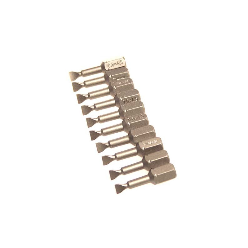Makita P-06214 Embouts courts 25 mm Plats Hexa 1/4''