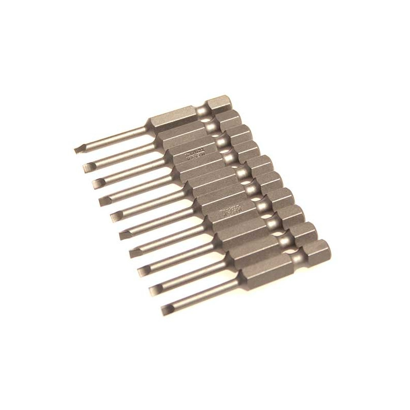 Makita P-06208 Embouts longs 50 mm Plats Hexa 1/4''