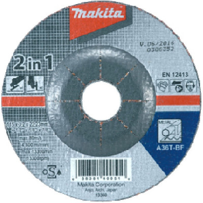 Makita B-21244 Disques 2 en 1, pour meuleuses d'angle