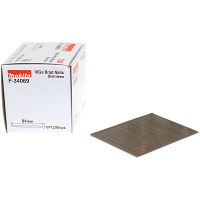 Makita F-34069 Clous brads T 16 Ga inox , pour GF600