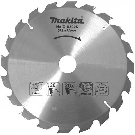 Makita D-03349 Lames carbure standard bois, pour scies circulaires