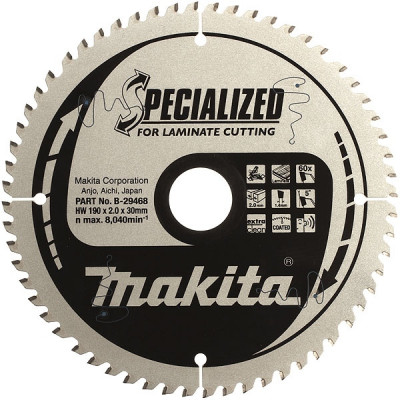 Makita B-29468 Lames carbure ''Specialized'' pour bois stratifié, pour scies radiales et à onglets