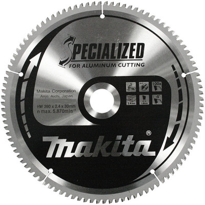 Makita B-09628 Lames carbure ''Specialized'' pour aluminium, pour scies radiale et à onglets