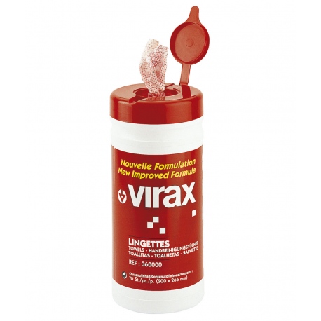 Pot 70 lingettes nettoyantes Virax | 360000