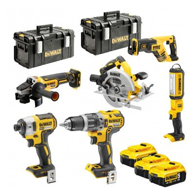 Kit 6 outils 18 Volts 5 Ah XR Li-Ion Tough System Dewalt | DCK623P3