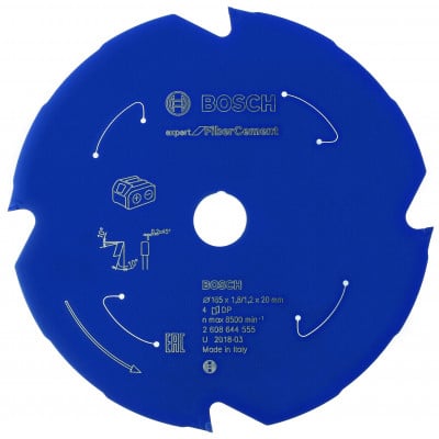 Lame de scie circulaire Sans-fil Expert for Ciment 160x20x4T Bosch Professional | 2608644554