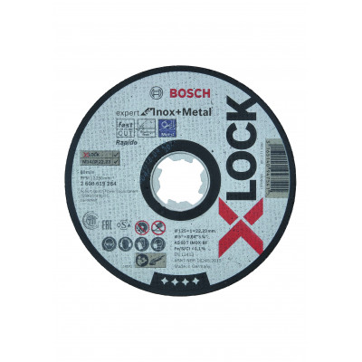Disques à tronçonner X-LOCK 115 x 1,0 ACIER PLAT Bosch Professional | 2608619263