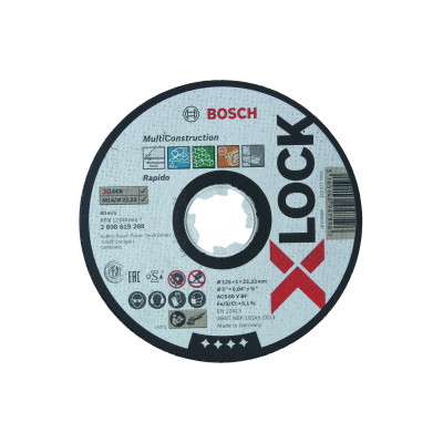 Disques à tronçonner X-LOCK 125 x 1,6 MM Multiconstruction Bosch Professional | 2608619270