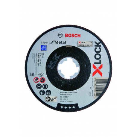 Disques à tronçonner X-LOCK 125 x 2,5 ACIER PLAT  Bosch Professional | 2608619255