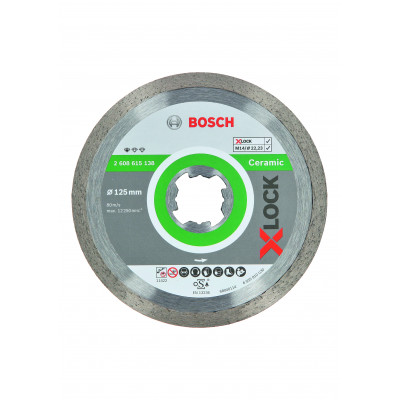 Disques à tronçonner diamantés X-LOCK Pro CERAMIC 110x22,23  Bosch Professional | 2608615136