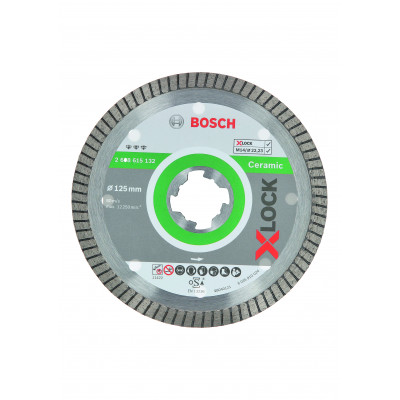 Disques à tronçonner diamantés X-LOCK 125x22,2 BEST GRES  Bosch Professional | 2608615132