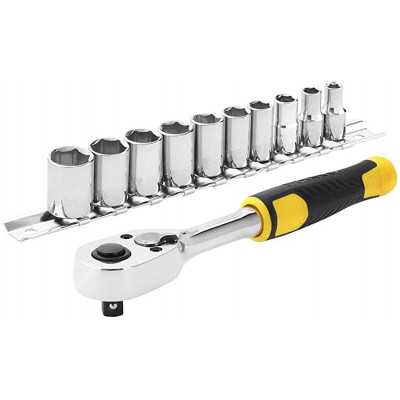 Cliquet 72dents - 1/4'' + 10 douilles STANLEY | STMT82666-0