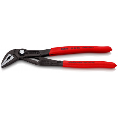 Pince multiprise Cobra® ES ultra-effilée gainées en plastique antidérapant 250 mm KNIPEX | 87 51 250