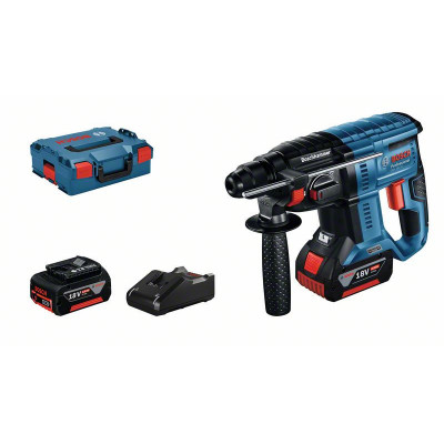 Marteau perforateur sans fil SDS-Plus GBH 18V-21 - 2 batteries 4,0Ah + chargeur GAL 18V-40 + coffret L-Boxx BOSCH | 0611911102