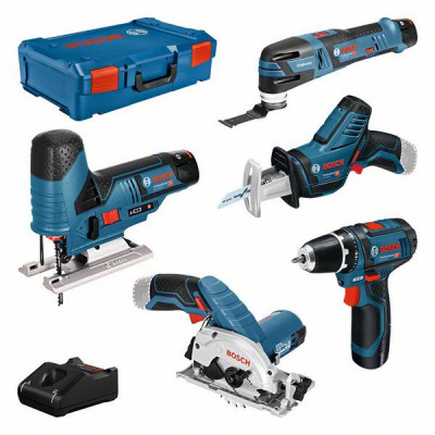 Pack 8 outils 18V GSR + GDR + GBH + GWS + GKS + GSA + GOP + GLI Bosch  Professional