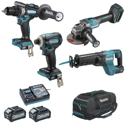 Ensemble de 4 machines 40 V max Li-Ion 4 Ah XGT (DF001G + GA005G + TD001G + JR001G) Makita | DK0126G401