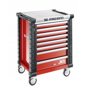 Servante d'atelier FACOM JET 8 tiroirs 3 modules par tiroir rouge FACOM | JET.8M3APF