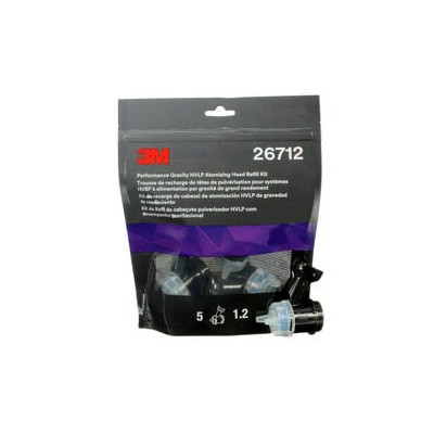 Kit de recharge de buses de pulvérisation HVLP par gravité, 26712, Bleue, 1.2, 5 buses par pack 7100206004 | 3M