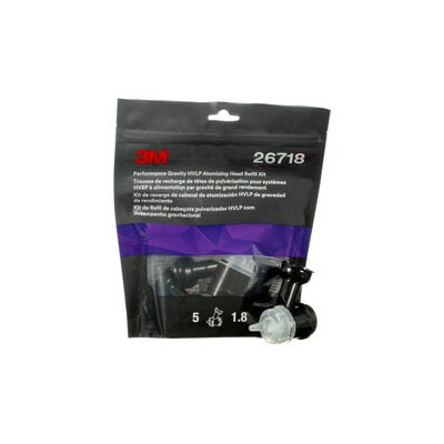 Kit de recharge de buses de pulvérisation HVLP par gravité, 26718, Transparente, 1.8, 5 buses par pack 7100206003 | 3M
