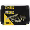 COFFRET A DOUILLES 1/4" - JEU DE 42 PIÈCES STANLEY | FMMT82683-1