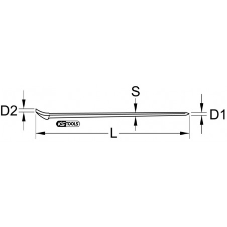 Pied de biche INOX, 800mm KSTools | 964.3303