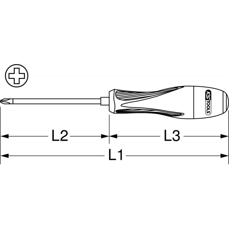 Tournevis ULTIMATEplus® extra long PH1, L.300mm KSTools | 922.6032