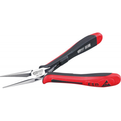 Pince ESD à becs longs demi-ronds striés, 155 mm KSTools | 500.7072